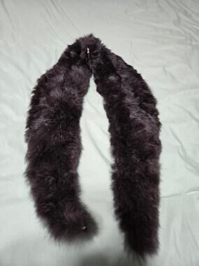 Unknown brand faux fur chocolate brown collar